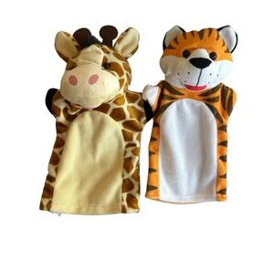 Melissa & Doug Giraffe and Tiger Hand Puppets